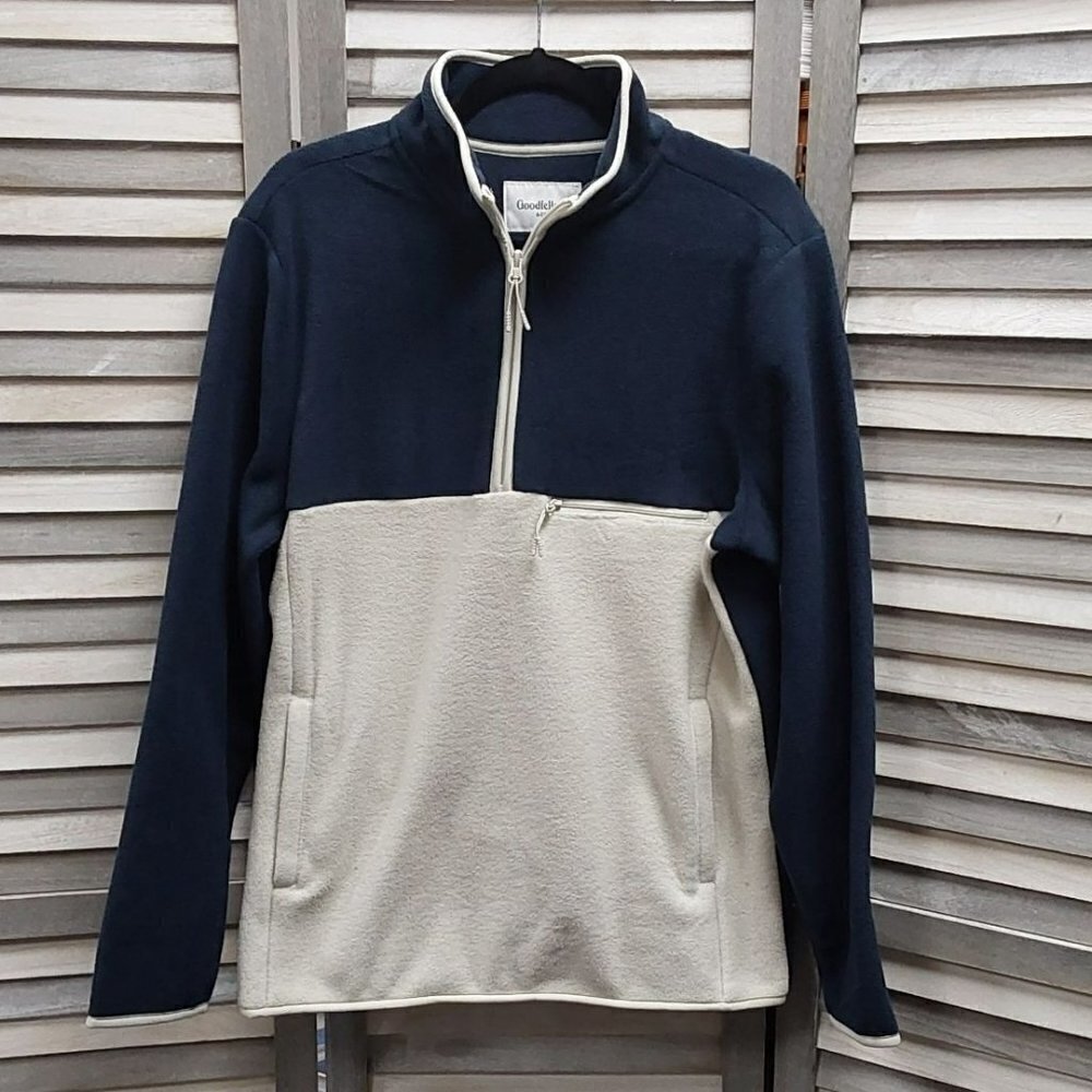 Men's Polar Fleece High Neck 1/2 zip Sweatshirt | Goodfellow | Medium